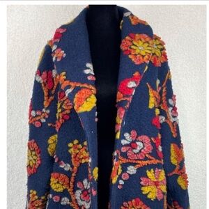 Antoine & Lili Floral Wool Blend Trench Coat !